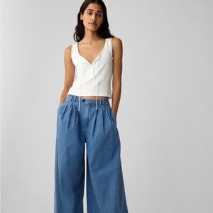 Gap × DÔEN Pointelle Tank Top in white